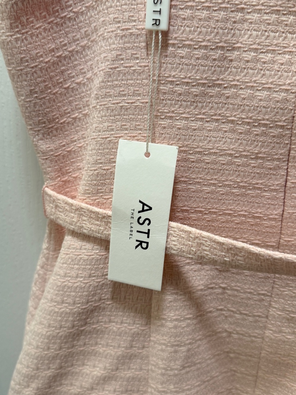 ASTR The Label Caitlin Mixed Media Tweed Midi Dress in Pink size S NWT - Picture 8 of 9